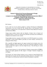 Statement by the Delegation of Georgia in response to the address by the Federal Minister for European and International Affairs of Austria, H.E. Sebastian Kurz