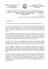 Statement by the Delegation of Azerbaijan in response to the address by the Federal Minister for European and International Affairs of Austria, H.E. Sebastian Kurz