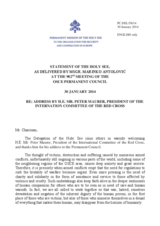 Statement by the Delegation of the Holy See in response to the address by the President of the International Committee of the Red Cross, H.E. Peter Maurer