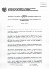 Statement by the Delegation of Armenia in response to the address by the President of the International Committee of the Red Cross, H.E. Peter Maurer