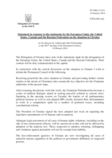 Statement by the Delegation of Ukraine in response to the statements by delegations on the situation in Ukraine