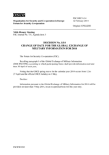 Forum for Security Co-operation Decision No. 1/14