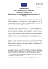 Statement by the Greek Presidency of the Council of the EU on the amendments to the Internet Law in Turkey