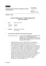 Journal de la 980ème séance spéciale du Conseil permanent
