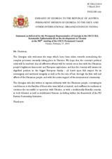 Statement by the Delegation of Georgia on the situation in Ukraine