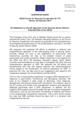 Statement by the Greek Presidency of the Council of the EU in response to the presentation by Mr. D. Titov, United Nations Assistant Secretary-General for Rule of Law and Security Institutions