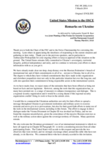 Statement by the Delegation of the United States on the situation in Ukraine