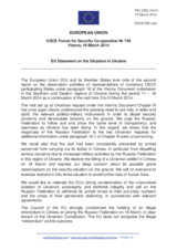Statement by the Greek Presidency of the Council of the EU on the situation in Ukraine