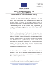 Statement by the Greek Presidency of the Council of the EU on the freedom of the media in Turkey