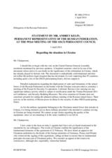 Statement by the Delegation of the Russian Federation on the violations of OSCE principles and commitments by the Russian Federation in Ukraine and the situation in Ukraine