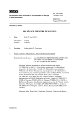 Journal de la 990ème séance plénière du Conseil