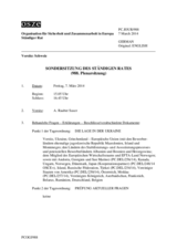 Journal der 988. Sondersitzung des Ständigen Rates