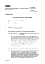 Diario de la 992ª Sesión plenaria del Consejo Permanente 