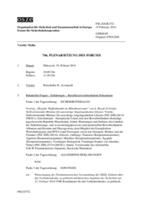 Journal der 746. Plenarsitzung des Forums