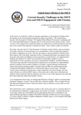 Statement by the Delegation of the United States on the current security challenges in the OSCE area and OSCE engagement with Ukraine