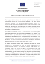 Statement by the Greek Presidency of the Council of the EU in response to the address by H.E. Angela Kane, United Nations High Representative for Disarmament Affairs