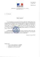 Response by the Delegation of France to the Questionnaire on the Code of Conduct on Politico-Military Aspects of Security