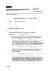 Journal of the 756th Plenary Meeting of the Forum for Security Co-operation