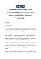 The Review of the United Nations Global Counter-Terrorism Strategy