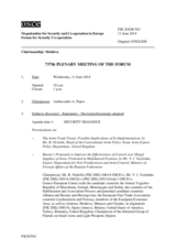 Journal of the 757th Plenary Meeting of the Forum for Security Co-operation