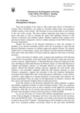 Statement by the Delegation of Ukraine on the situation in Ukraine