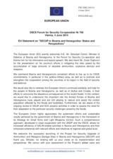 Statement by the Greek Presidency of the Council of the EU in response to the presentation by Mr. Z. Osmić and Mr. Z. Šajinović