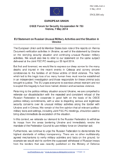 Statement by the Greek Presidency of the Council of the EU on the situation in Ukraine