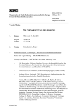 Journal der 758. Plenarsitzung des Forums