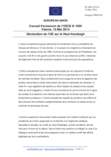 Déclaration de l'UE sur le Haut-Karabagh