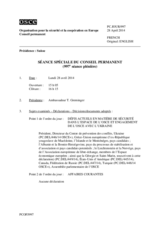 Journal de la 997ème séance spéciale du Conseil permanent