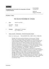 Journal de la 994ème séance plénière du Conseil