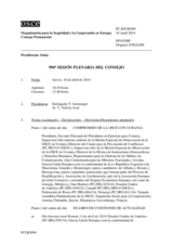 Diario de la 994ª Sesión plenaria del Consejo Permanente 