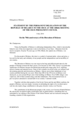 Statement by the Delegation of Belarus on the 70th anniversary of the liberation of Belarus