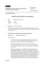 Journal of the 760th Plenary Meeting of the Forum for Security Co-operation