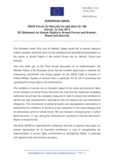 Statement by the Italian EU Presidency in response to the presentations by Ms. S. Bokulić and by Ms. M. Beham and Ms. M. Bastick