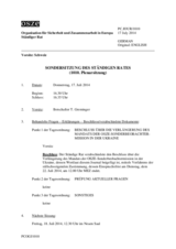 Journal der 1010. Sondersitzung des Ständigen Rates