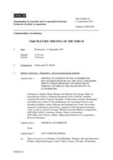 Journal of the 726th Plenary Meeting of the Forum for Security Co-operation