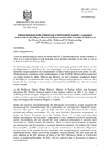 Closing statement by the Chairperson of the Forum for Security Co-Operation, Ambassador Andrei Popov.