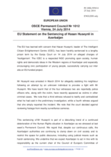 Statement by the Italian EU Presidency on the sentencing of Mr. H. Huseynli in Azerbaijan