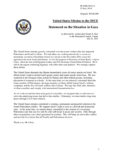 Statement by the Delegation of the United States of America on the ongoing human tragedy in Gaza