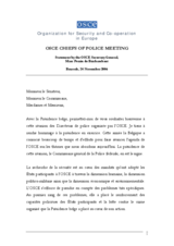 Statement by the OSCE Secretary General, Marc Perrin de Brichambaut, at the Chiefs of Police meeting