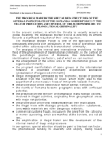 The progress made by the specialised structures of the General Inspectorate of the Romanian Border Police in the field of prevention and control of the actions specific to transnational criminality