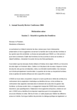 Intervention by Switzerland, Session 2