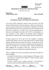 Statement by the Director of the OSCE Conflict Prevention Center, working group D