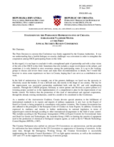 Opening statement by Ambassador Vladimir Matek, Permanent Representative of Croatia