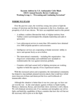 Keynote address by U.S. Ambassador Cofer Black, working group A