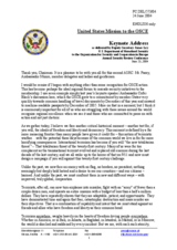 Keynote Speech by James Loy, US Department of Homeland Security