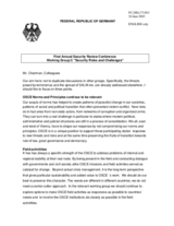 Statement by the Federal Republic of Germany, working group C