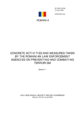 Contribution by the Romanian Law Enforcement Agencies on Preventing and Combating Terrorism