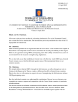 Statement by the Delegation of Norway in response to the address by the European Union Special Representative for Central Asia, Ambassador Patricia Flor